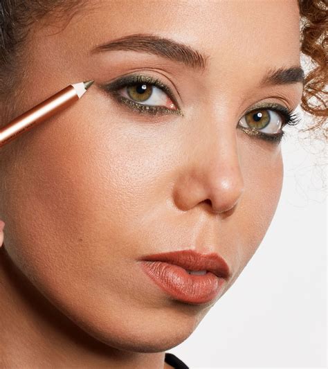 metallic khaki eyeliner